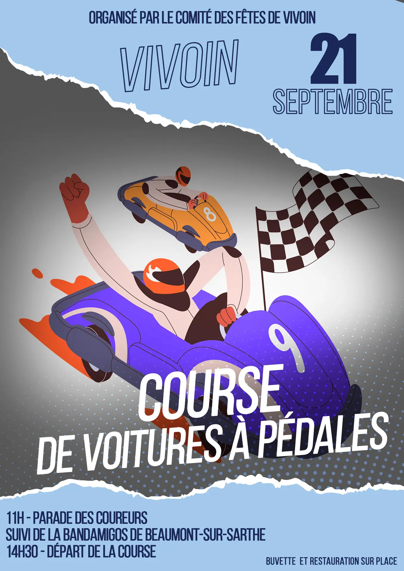 Course voitures à pédales Vivoin 21 09