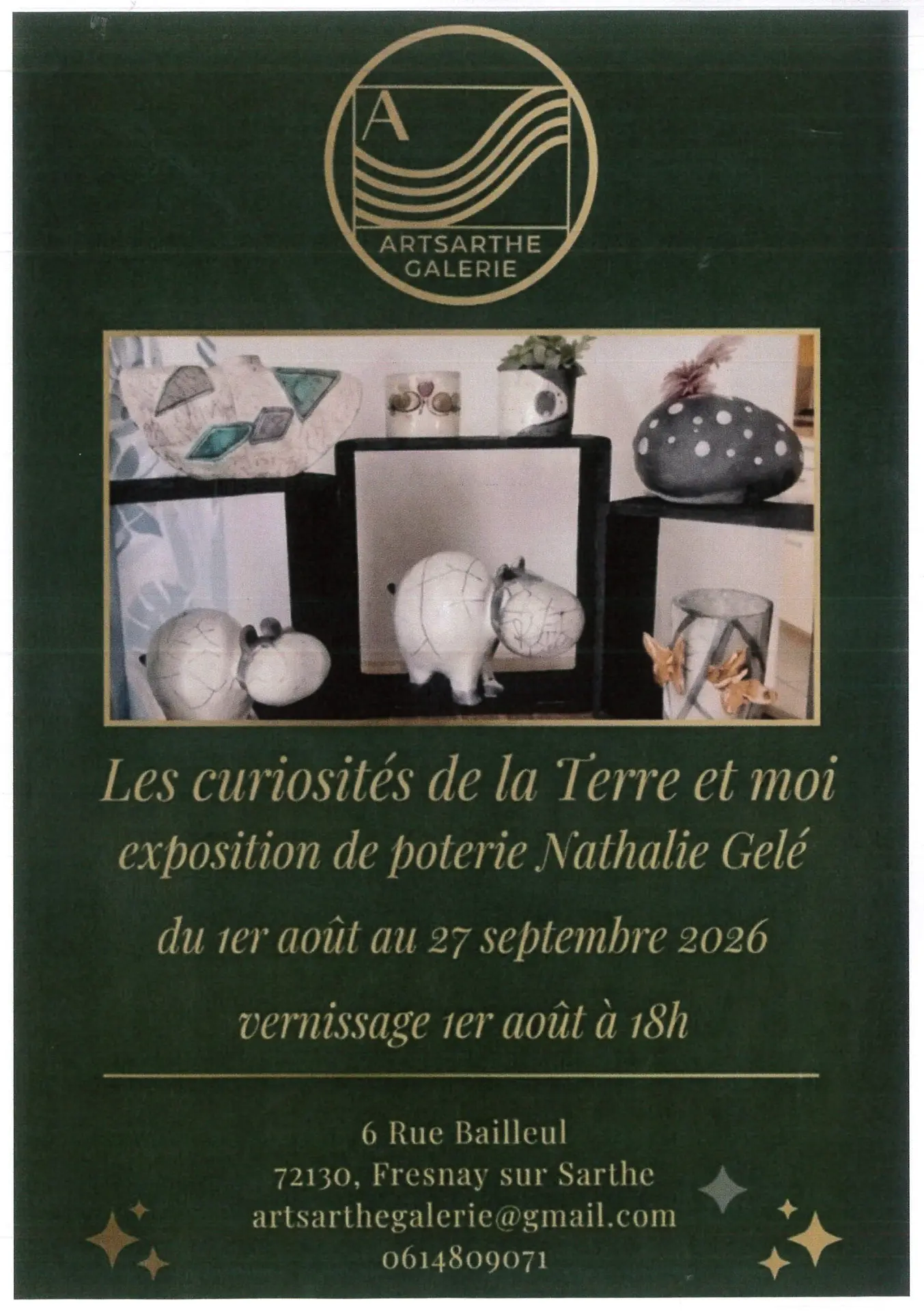 Exposition ArtSarthe Fresnay août septembre 2026