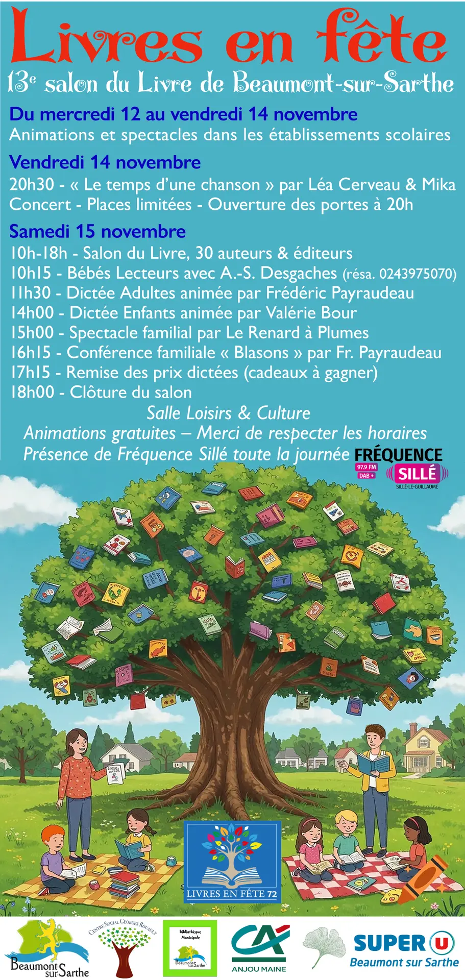 Livre en Fête - 14-15 novemre 2025 - Beaumont-sur-Sarthe - programme complet