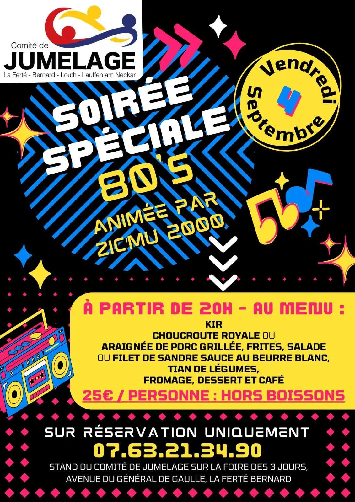 Soirée Comité Jumelage 3 jours