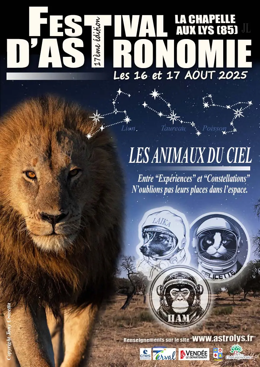 affiche festival astronomie - la Chapelle aux Lys