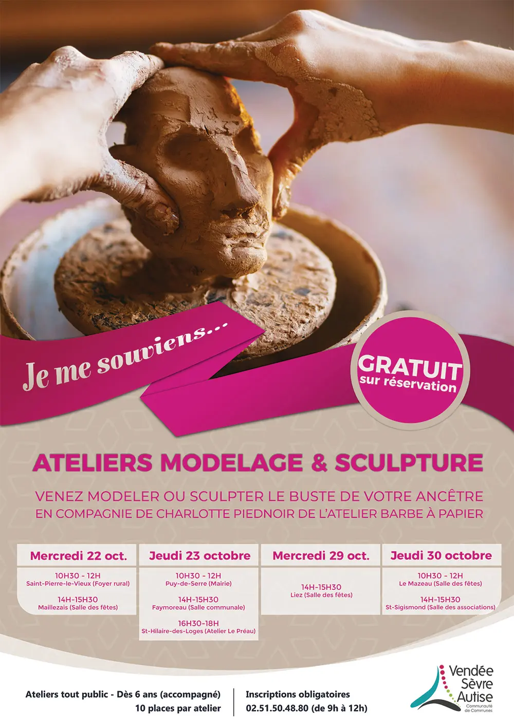 ateliers modelage et sculpture