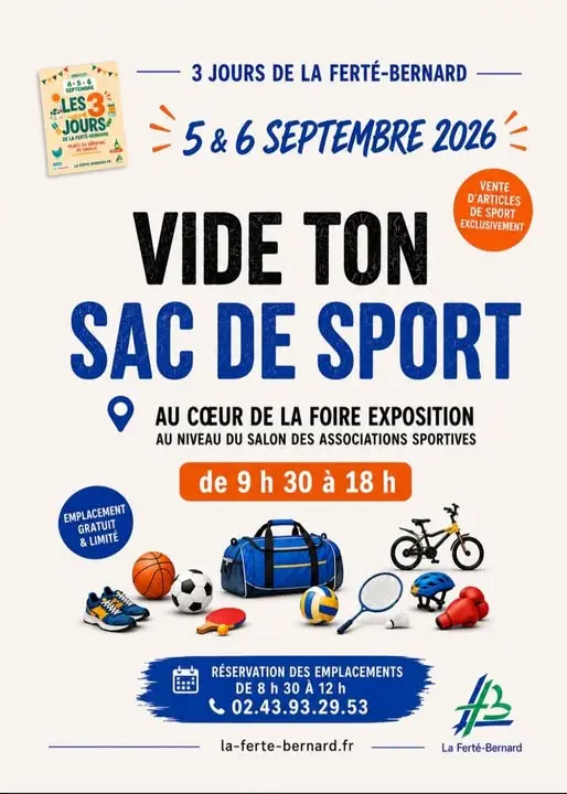 brocante articles de sport 5 et 6 septembre