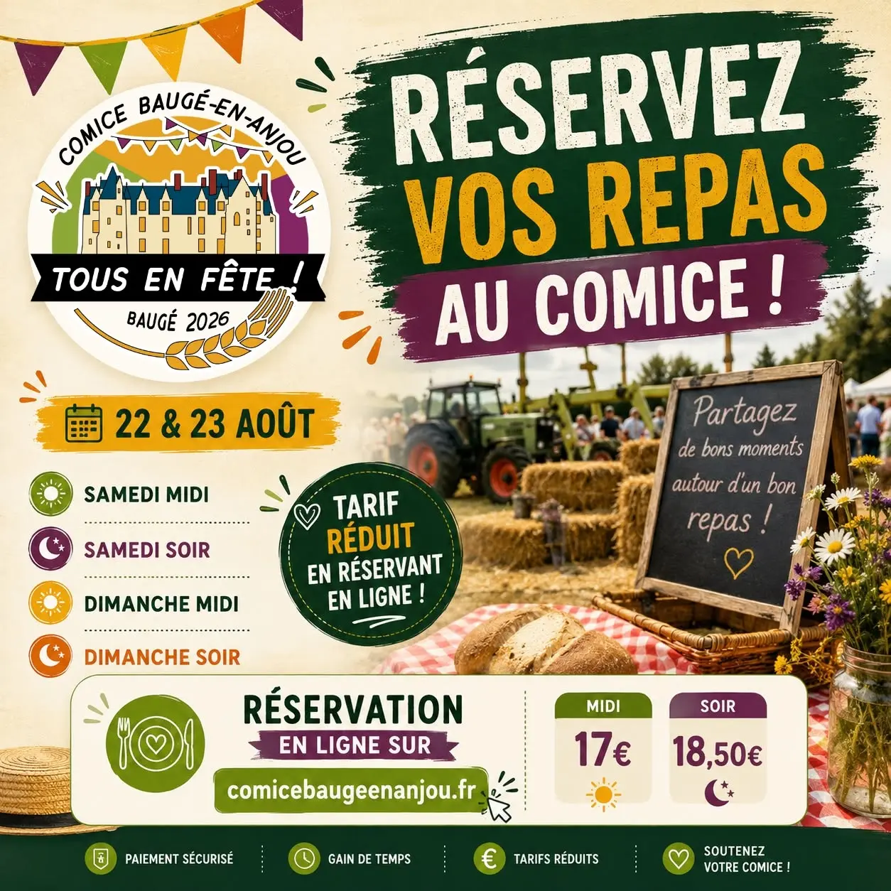 comice Baugé repas