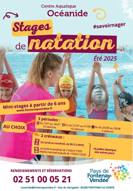Stage de natation piscine océanide