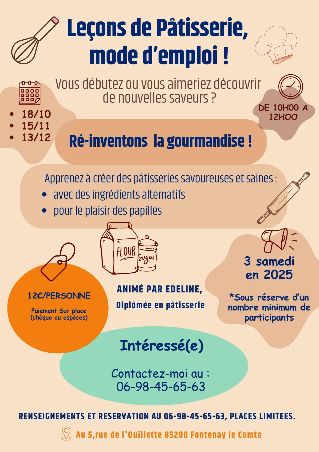 leçons de patisserie