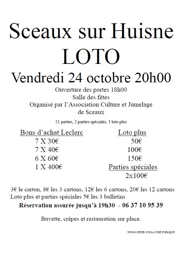 loto sceaux 24 oct