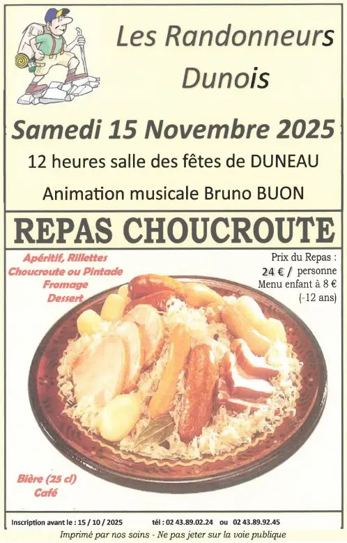 repas randonneurs dunois