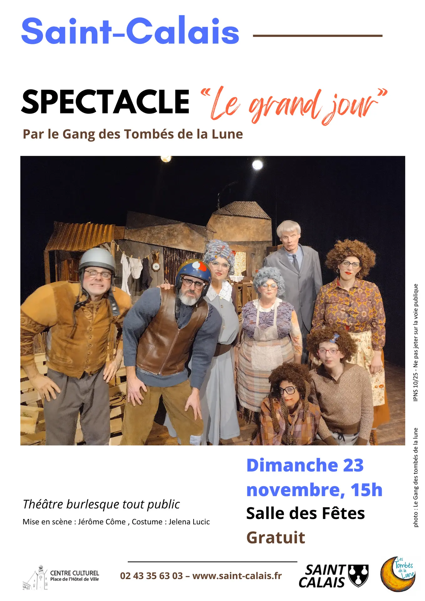 Affiche spectacle Le grand jour par le Gand des Tombés de la Lune
