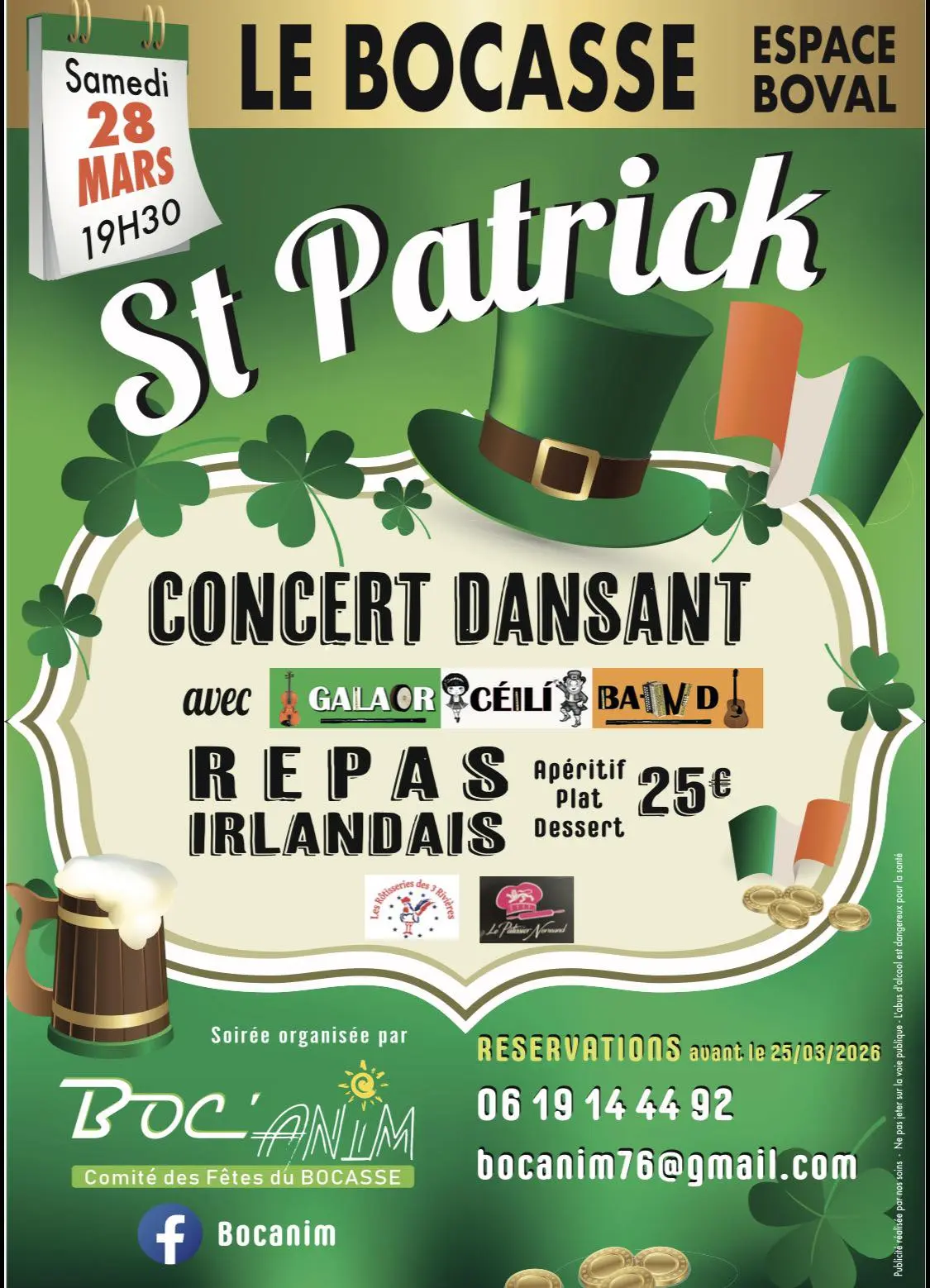 Cpcert dansant pour la Saint Patrick