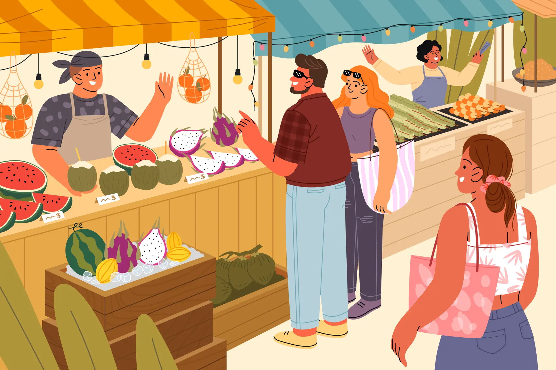 Illustration marché estival
