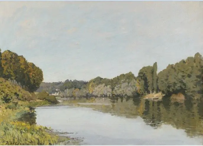 © GrandPalaisRmn (musée d'Orsay) Franck Raux, MNR 208, Alfred Sisley, La Seine à Bougival, huile sur toile, 19e