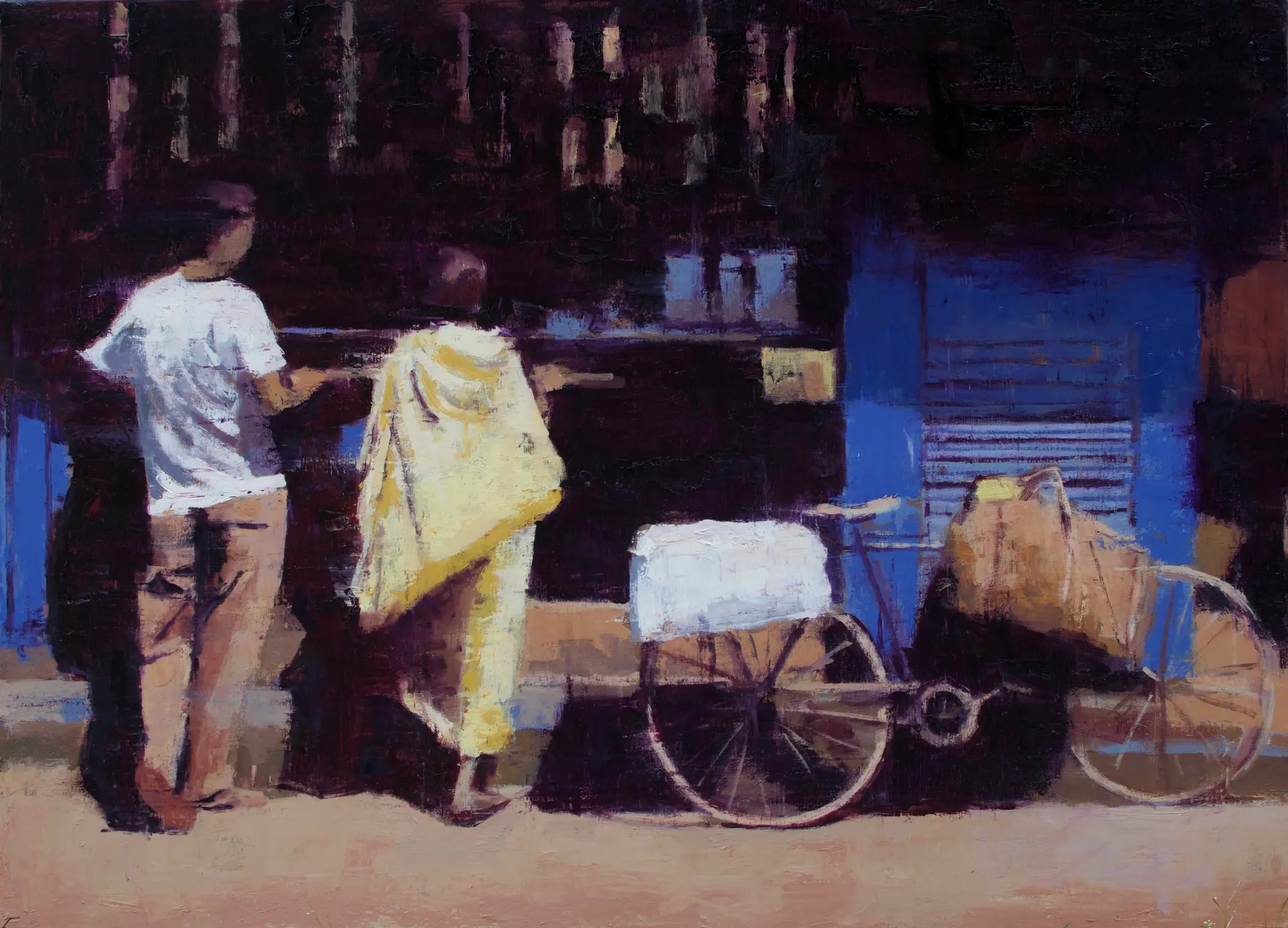 Couple et vélo 73 cm x 100 cm