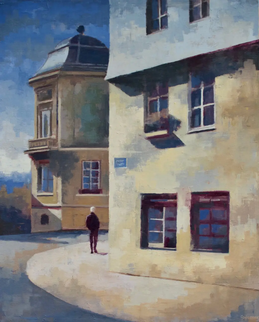 Homme à Rouen 100 cm x 80 cm