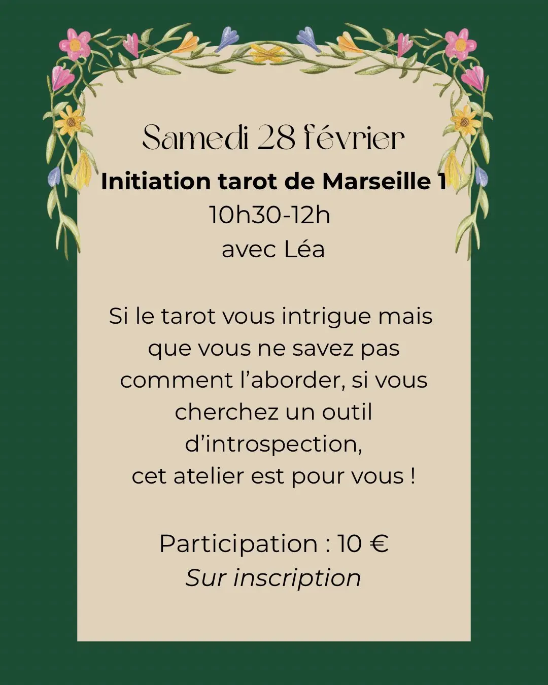 022826 - LT - INITIATION TAROT DE MARSEILLE 1