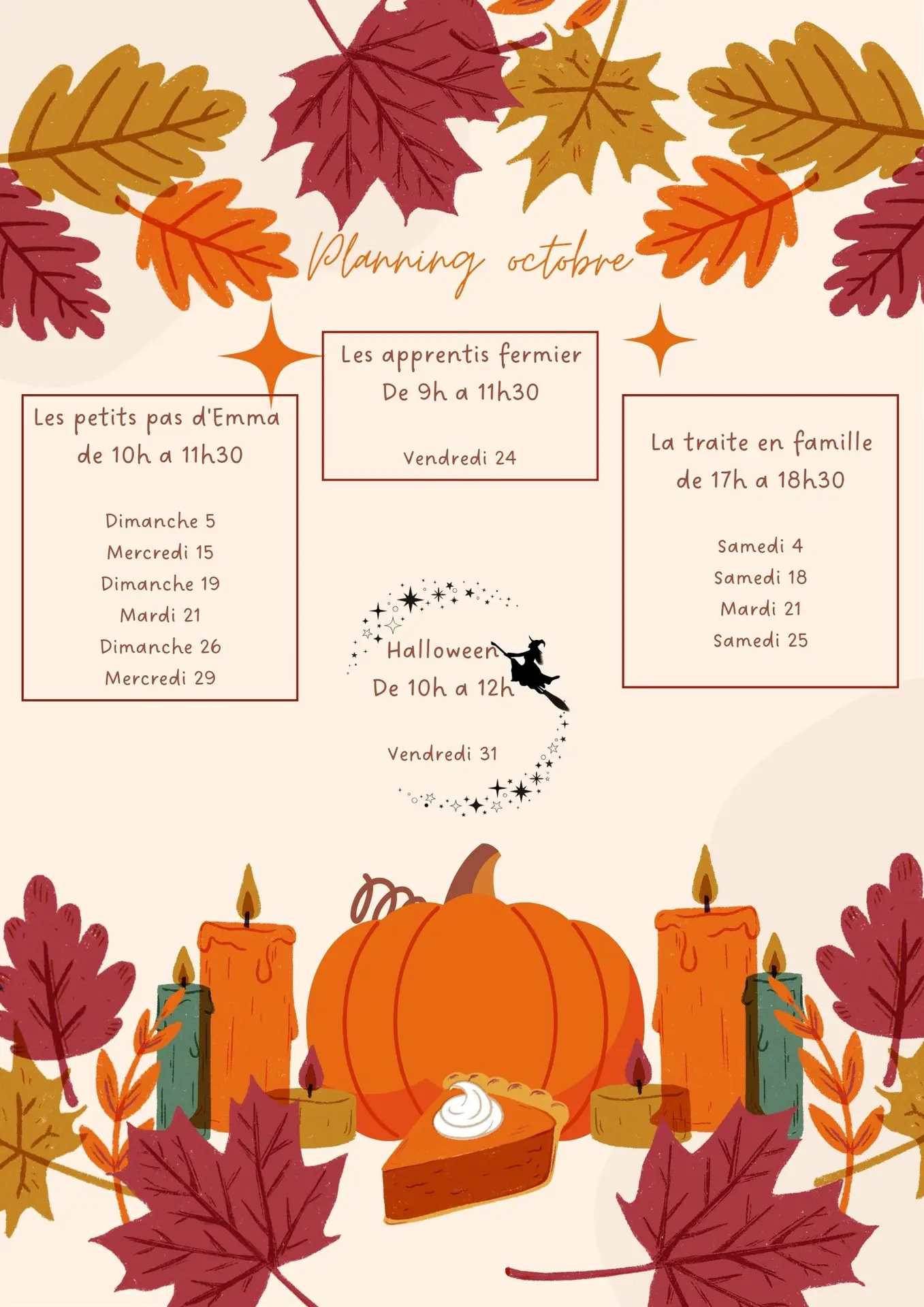 Planning octobre - 1