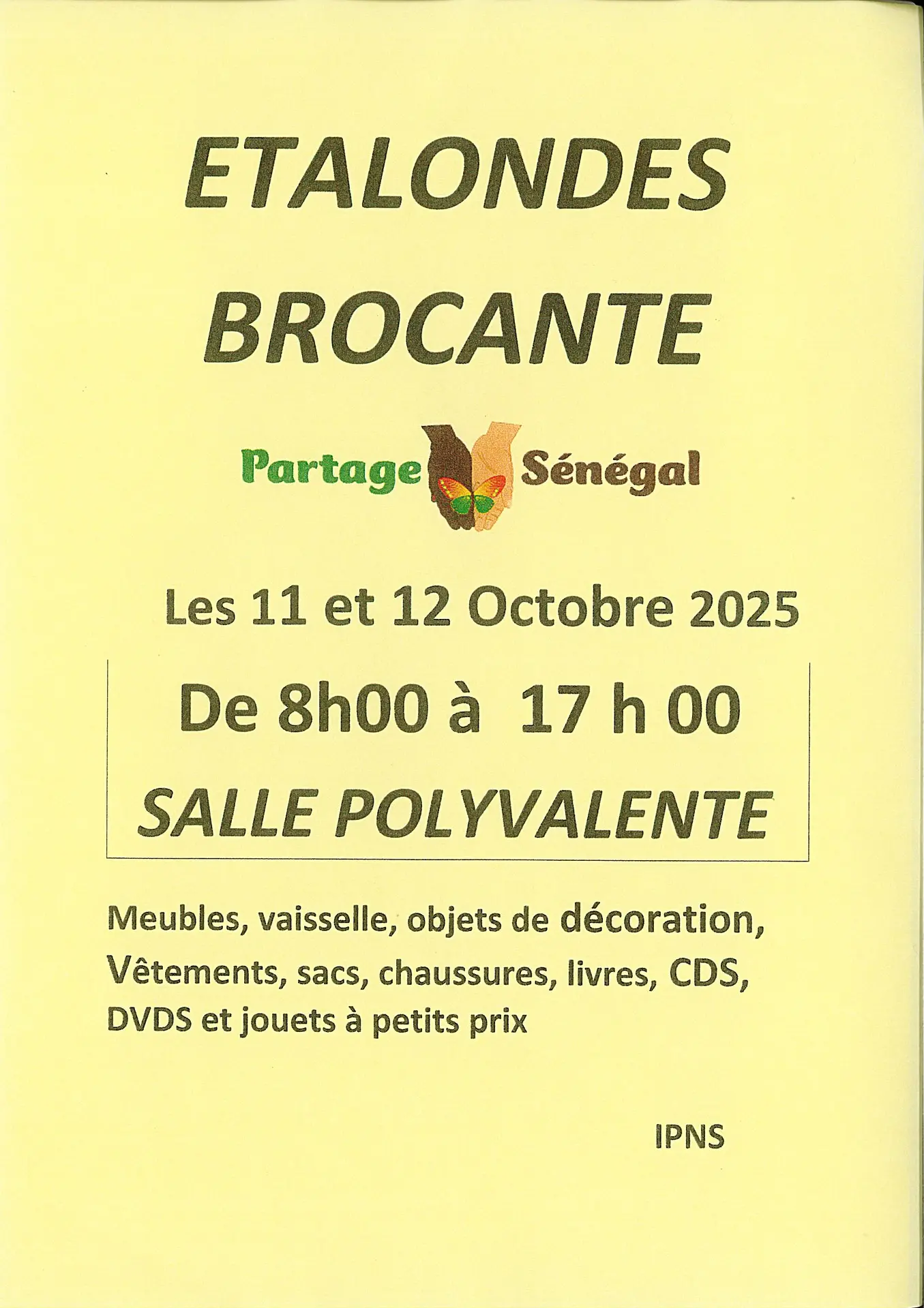 101225 - ETALONDES - BROCANTE