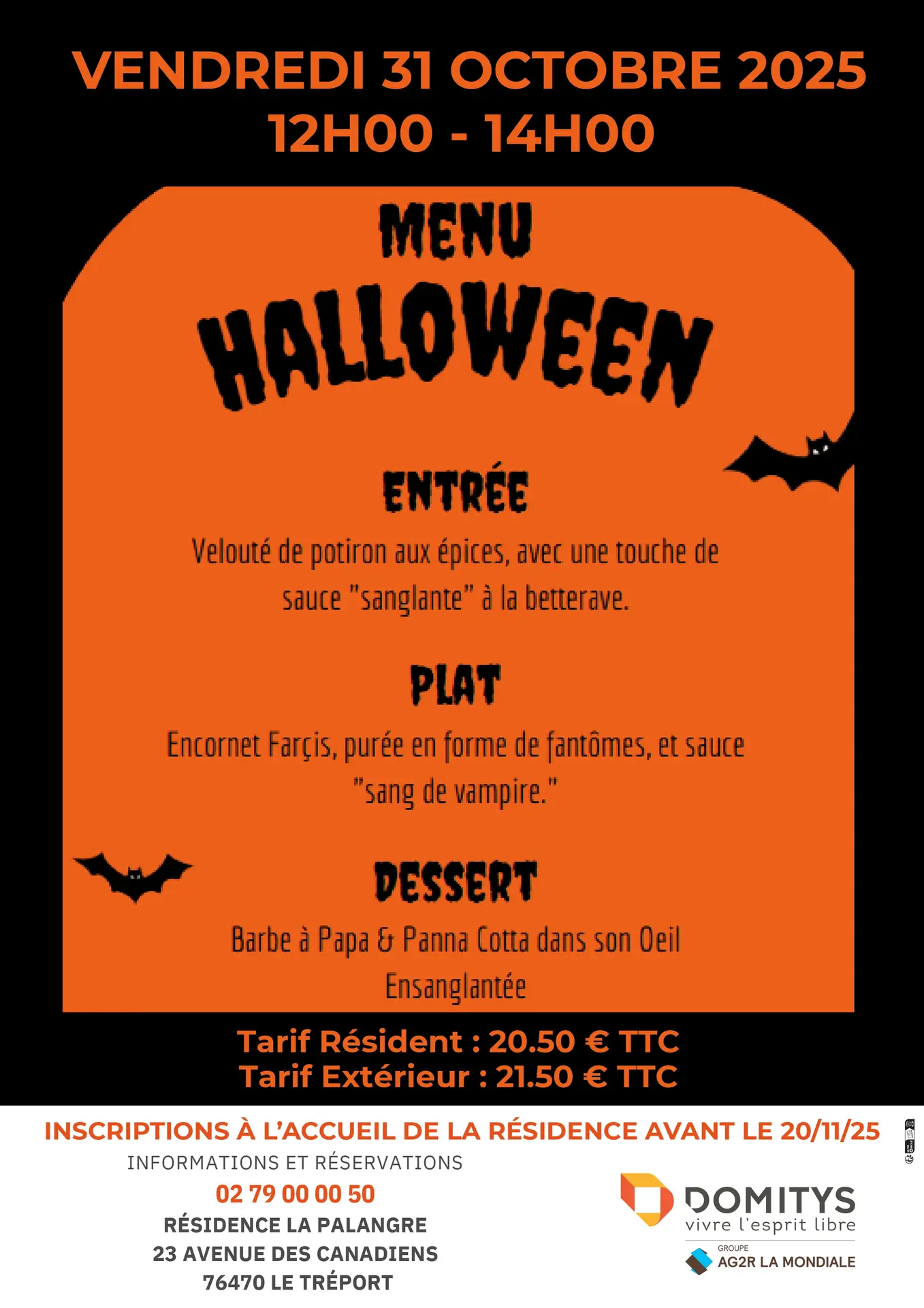 103125 - LT - REPAS HALLOWEEN DOMITYS