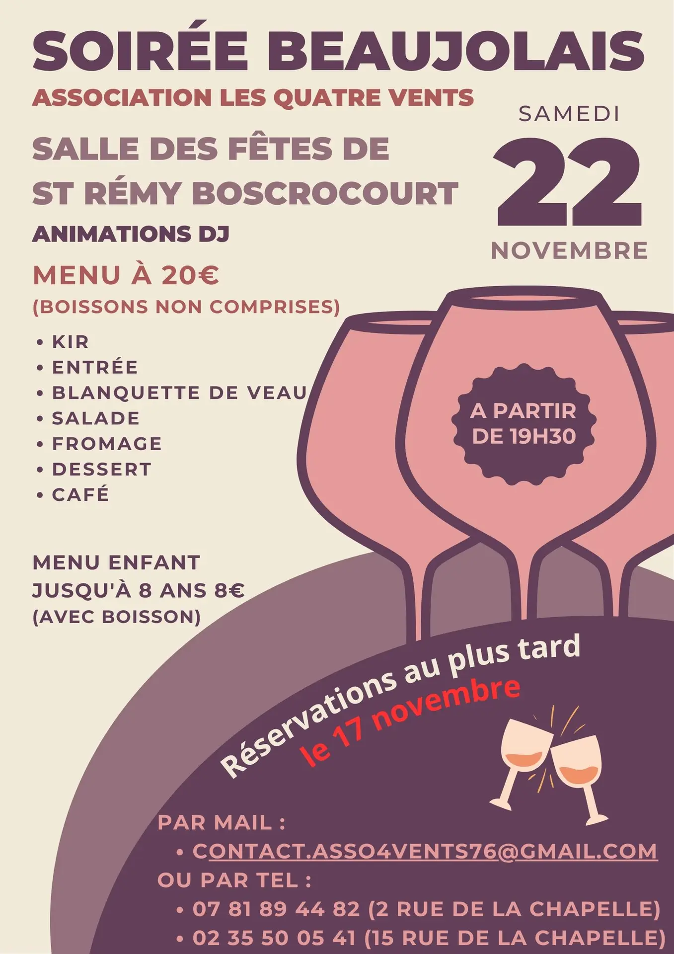 112225 - SAINT-REMY-BOSCROCOURT - Soirée Beaujolais