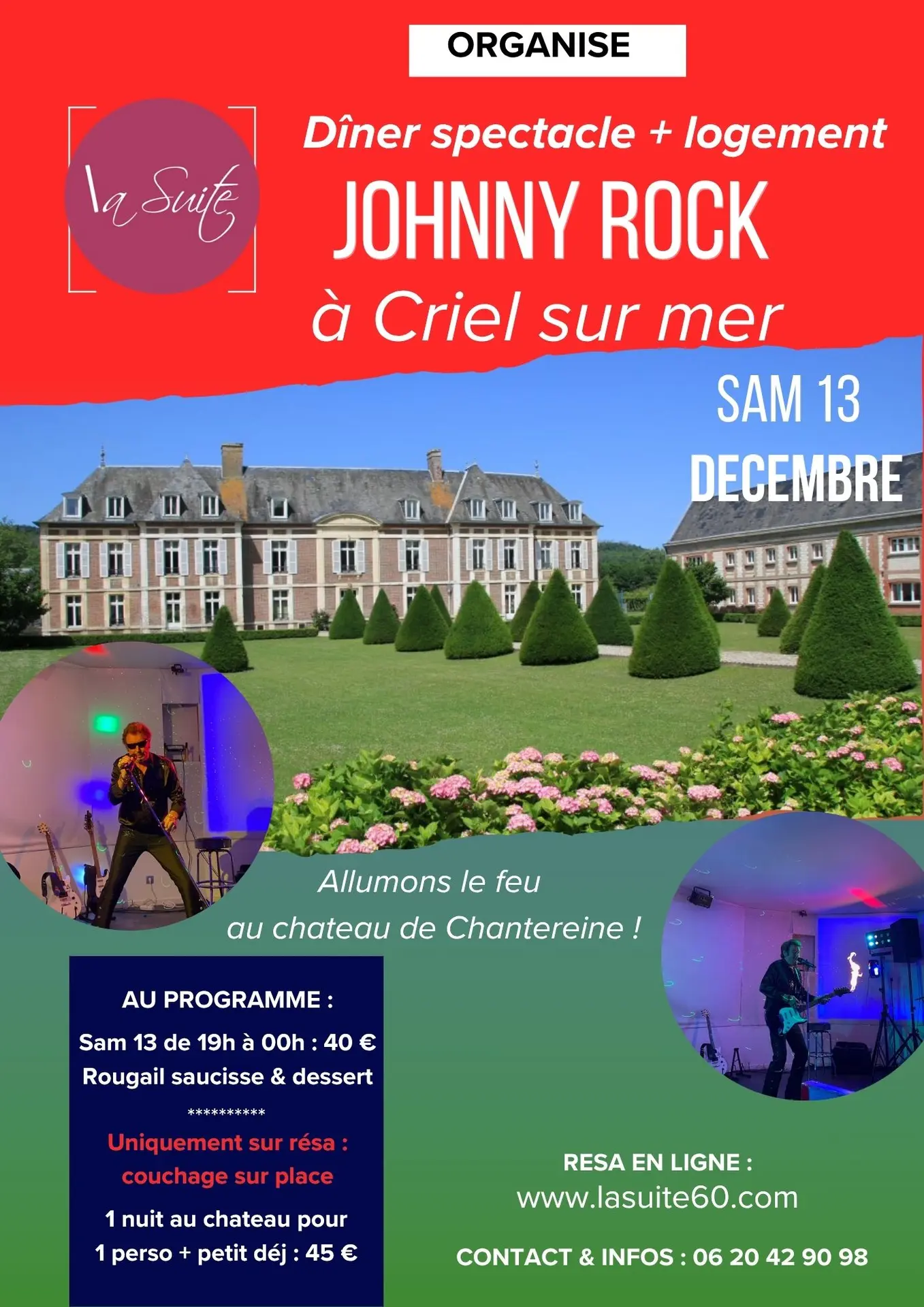 Affiche Poster Évènement Festival Musique Rock Moderne Photo Noir Vert - 1