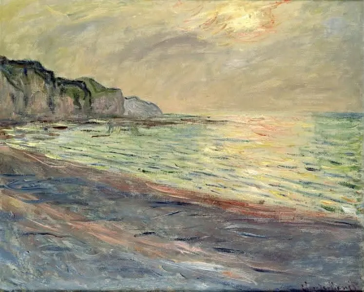 1882 Claude Monet . « Coucher de soleil à Pourville »