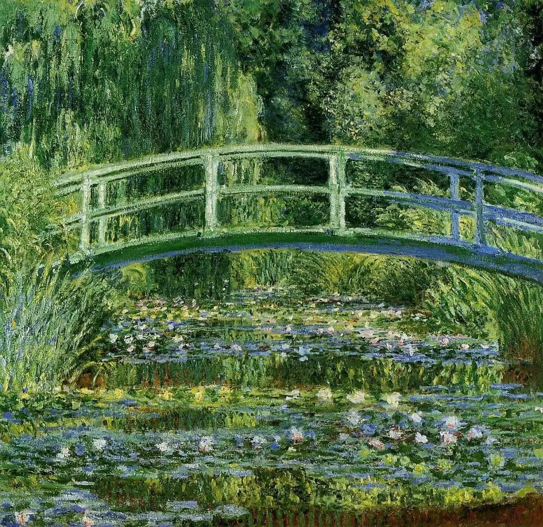 1899 le bassin aux nymphéas, harmonie verte.