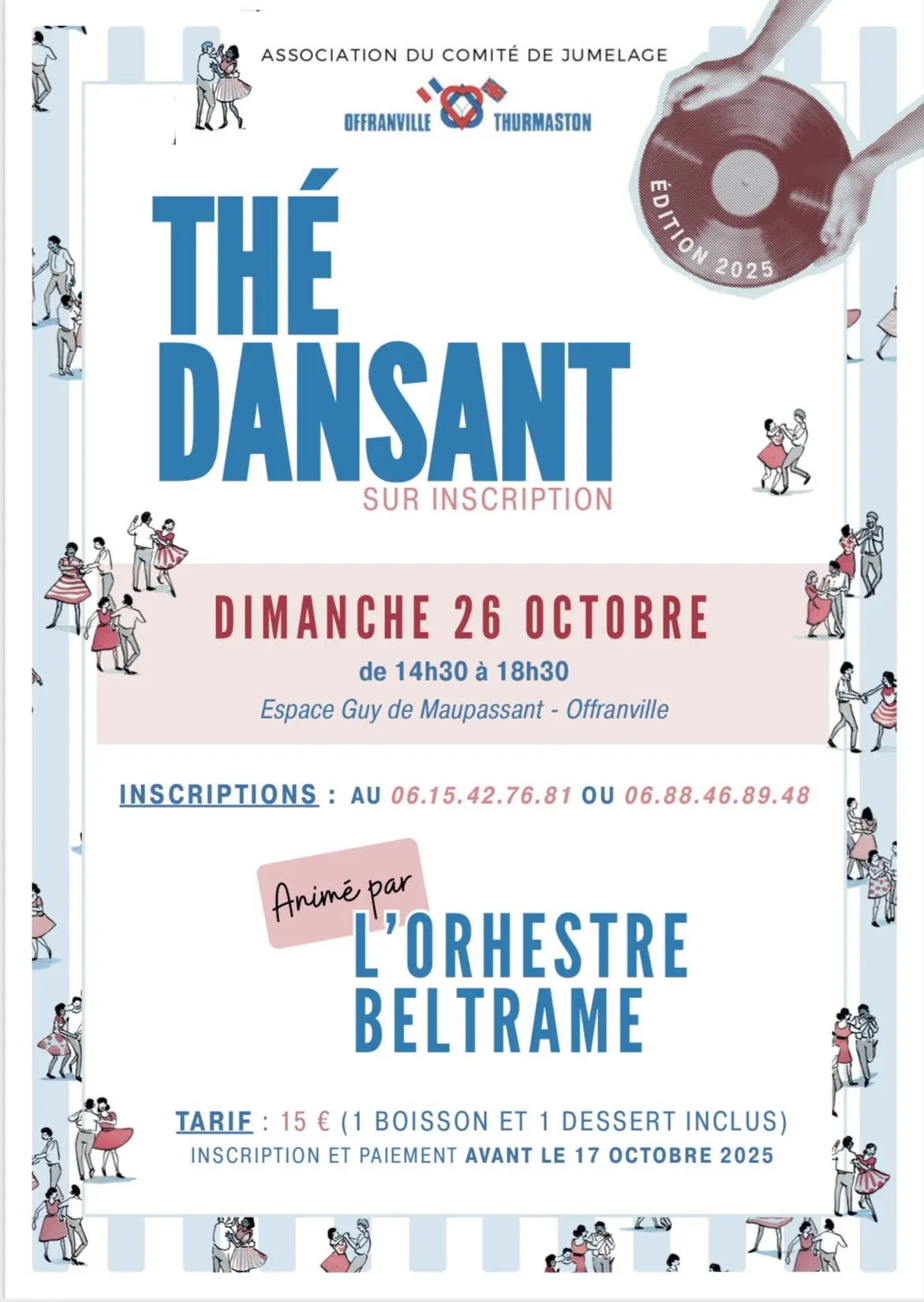 20251026_AFFICHE_Thé_Dansant_Jumelage_Offranville_Thurmaston