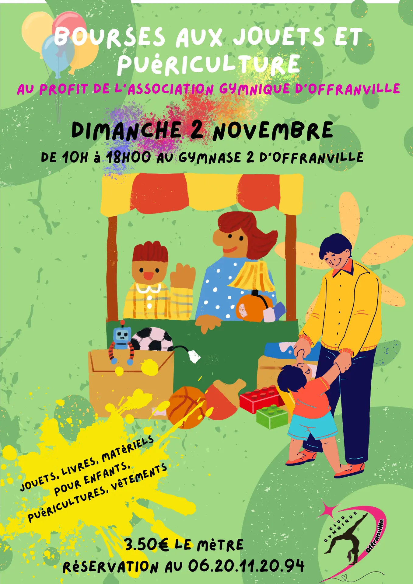 Coloré illustratif Collecte de jouets Affiche - 1