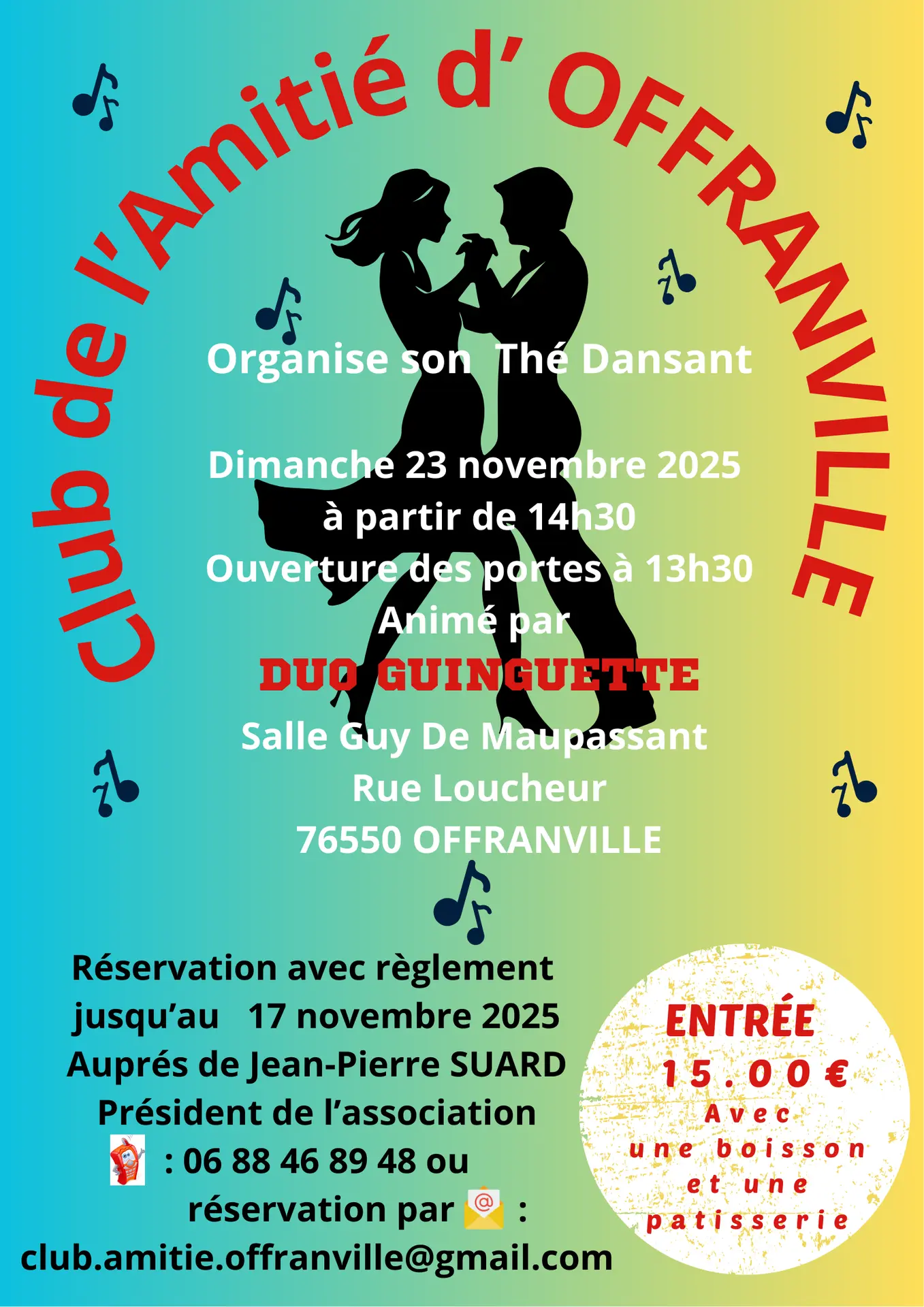 Affiche Thé Dansant du Club de l'Amitié d'Offranville