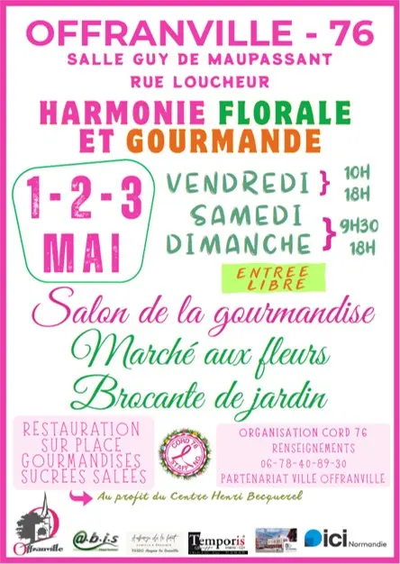 AFFICHE_Salon_Gourmandise_Marché_Fleurs_CORD76_Offranville