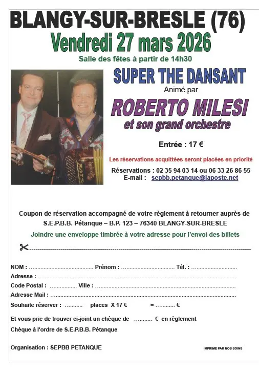 27 mars - thé dansant