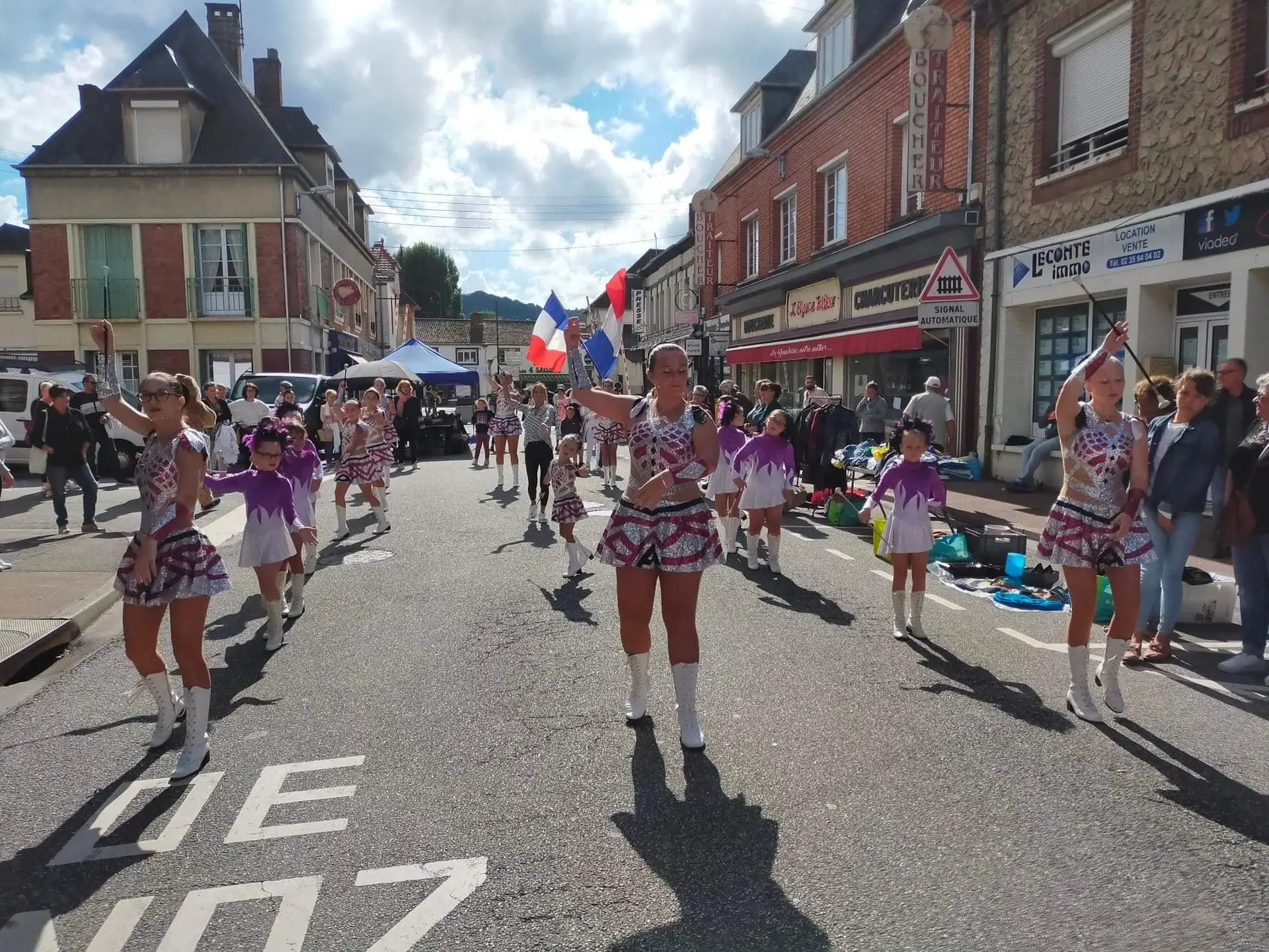 Démonstration de majorettes