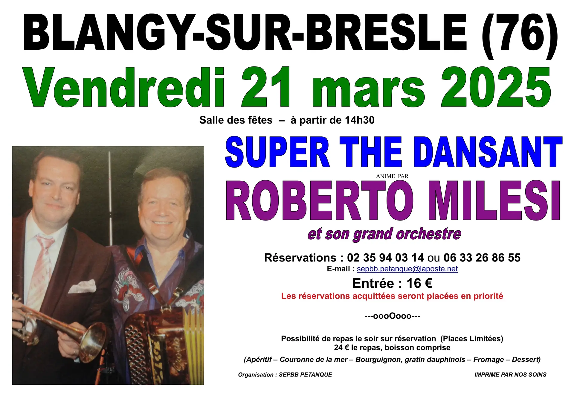 thé dansant - 21 mars