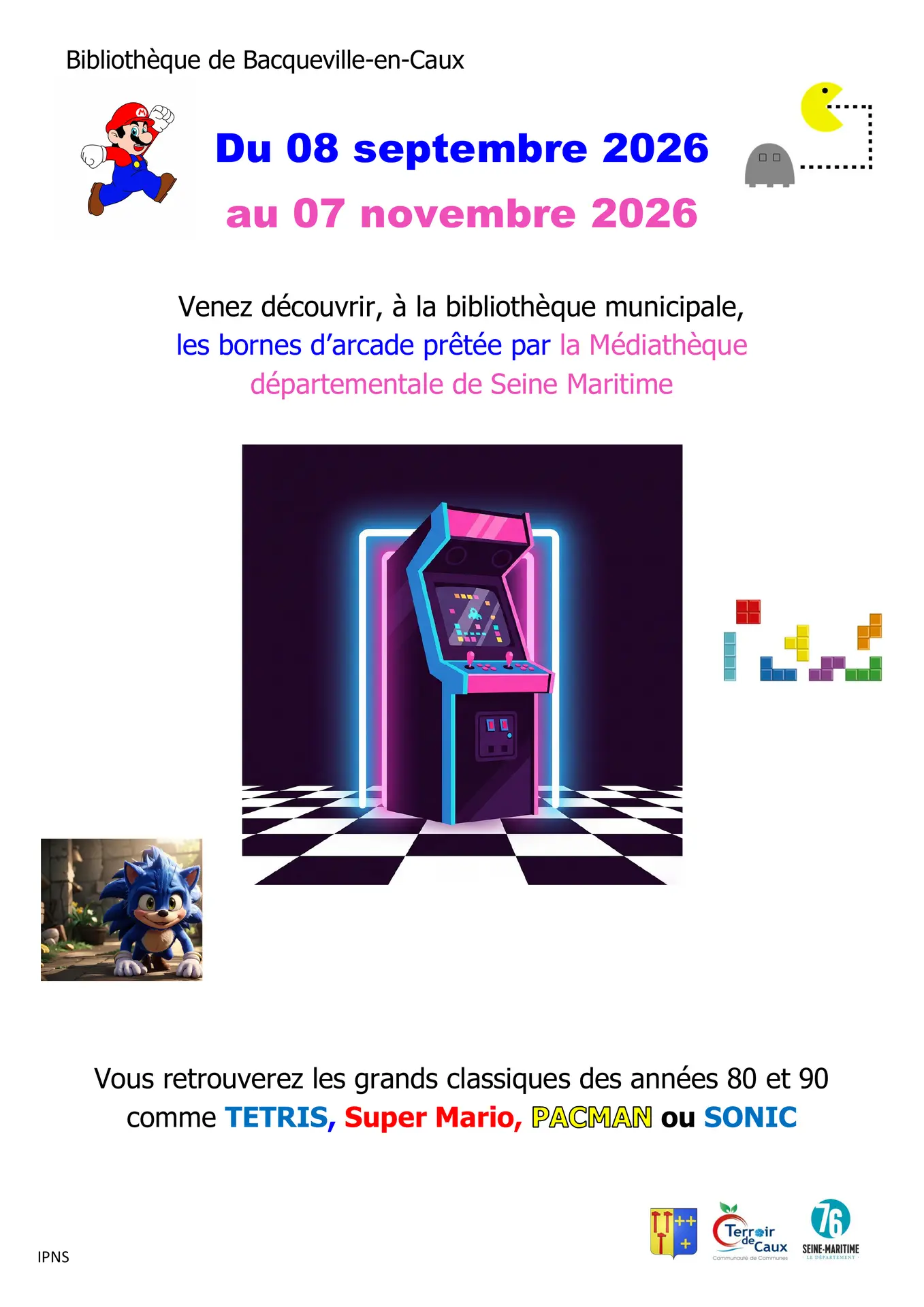 AFFICHE BORNES D'ARCADE