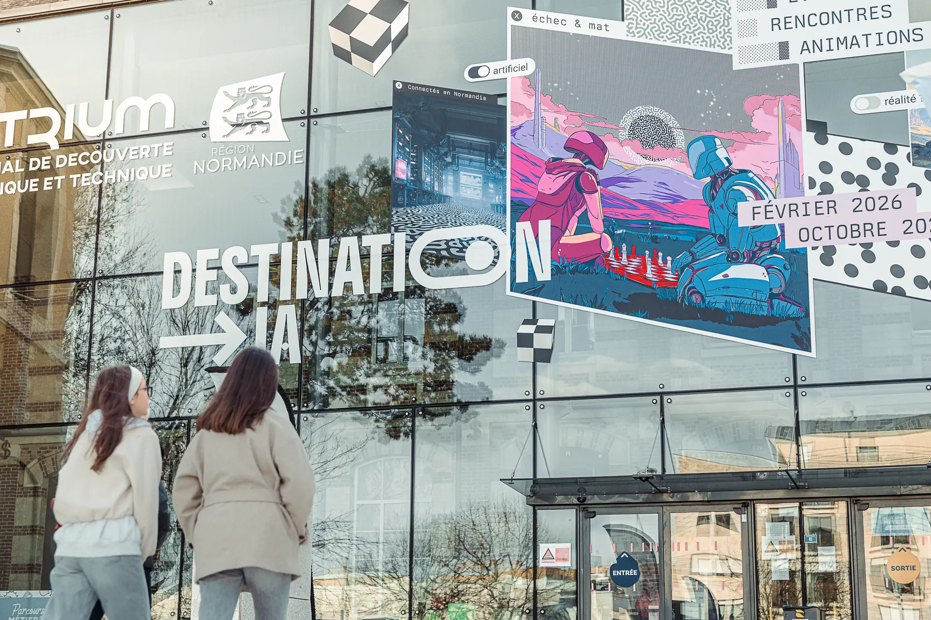 Accueil de l'Atrium Entrée de l'exposition