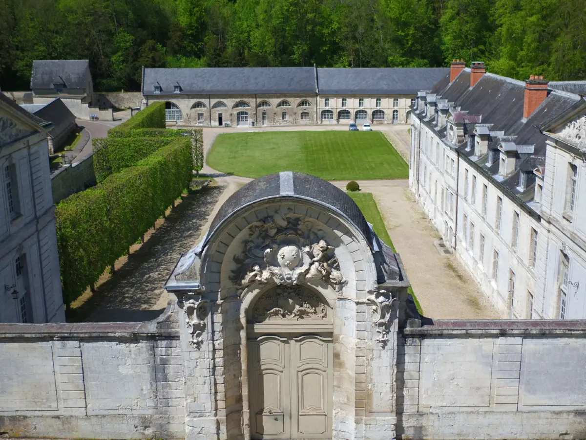Abbaye de Fontenelle Saint Wandrille Rançon vue aérienne 2 Caux Seine Normandie tourisme