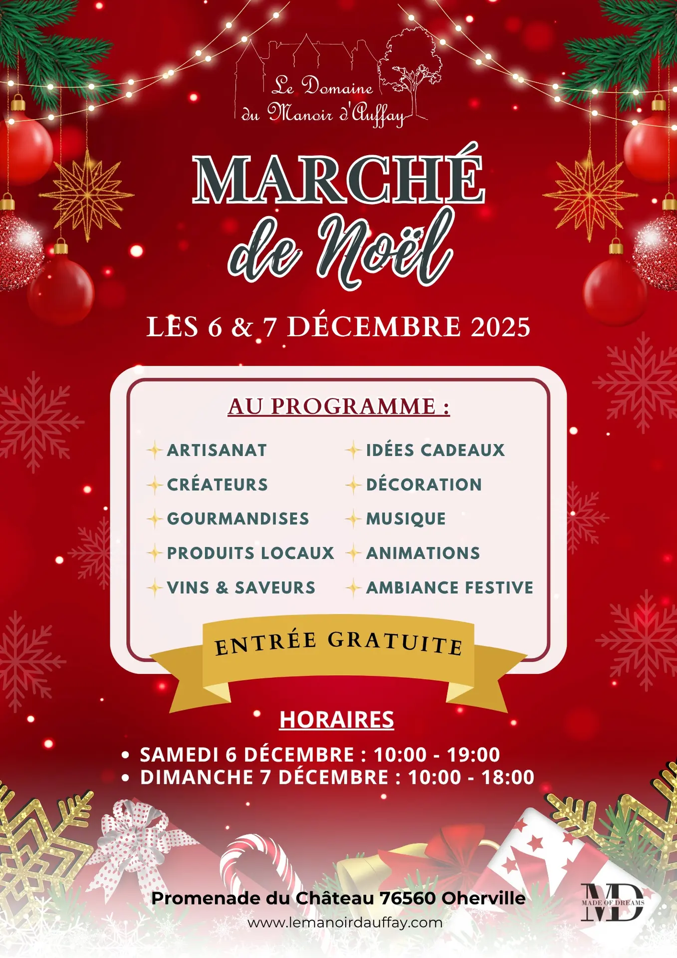 Affiche - Marché de Noël Auffay - 2025 - 1