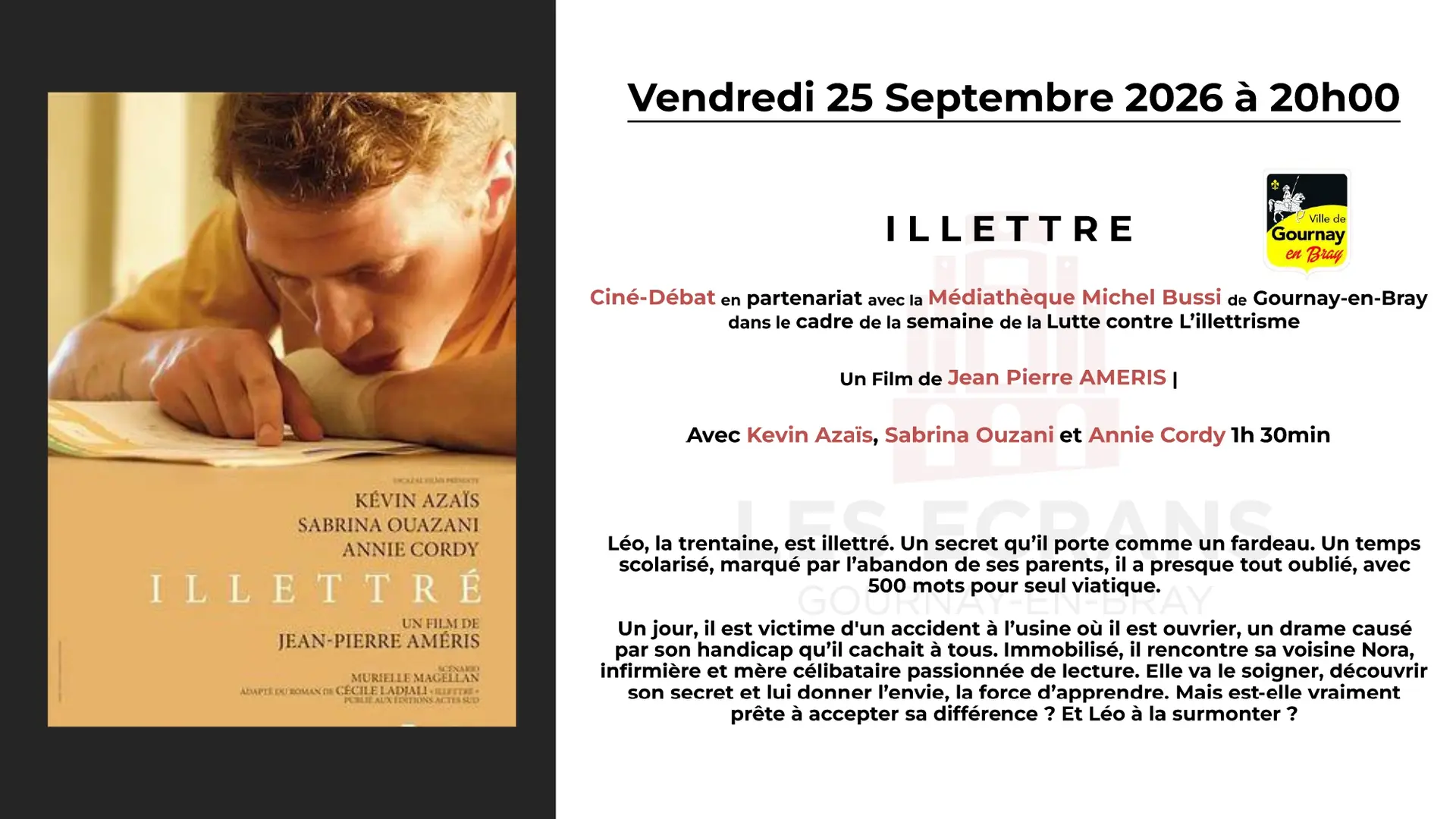 Affiche  Illettre – 25 septembre 2026