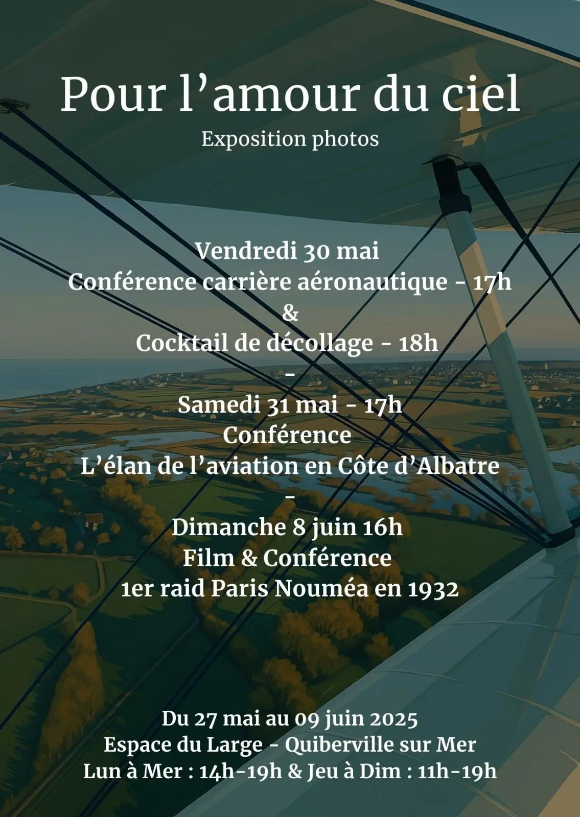Affiche animations autour de l'expo pour l'amour du ciel
