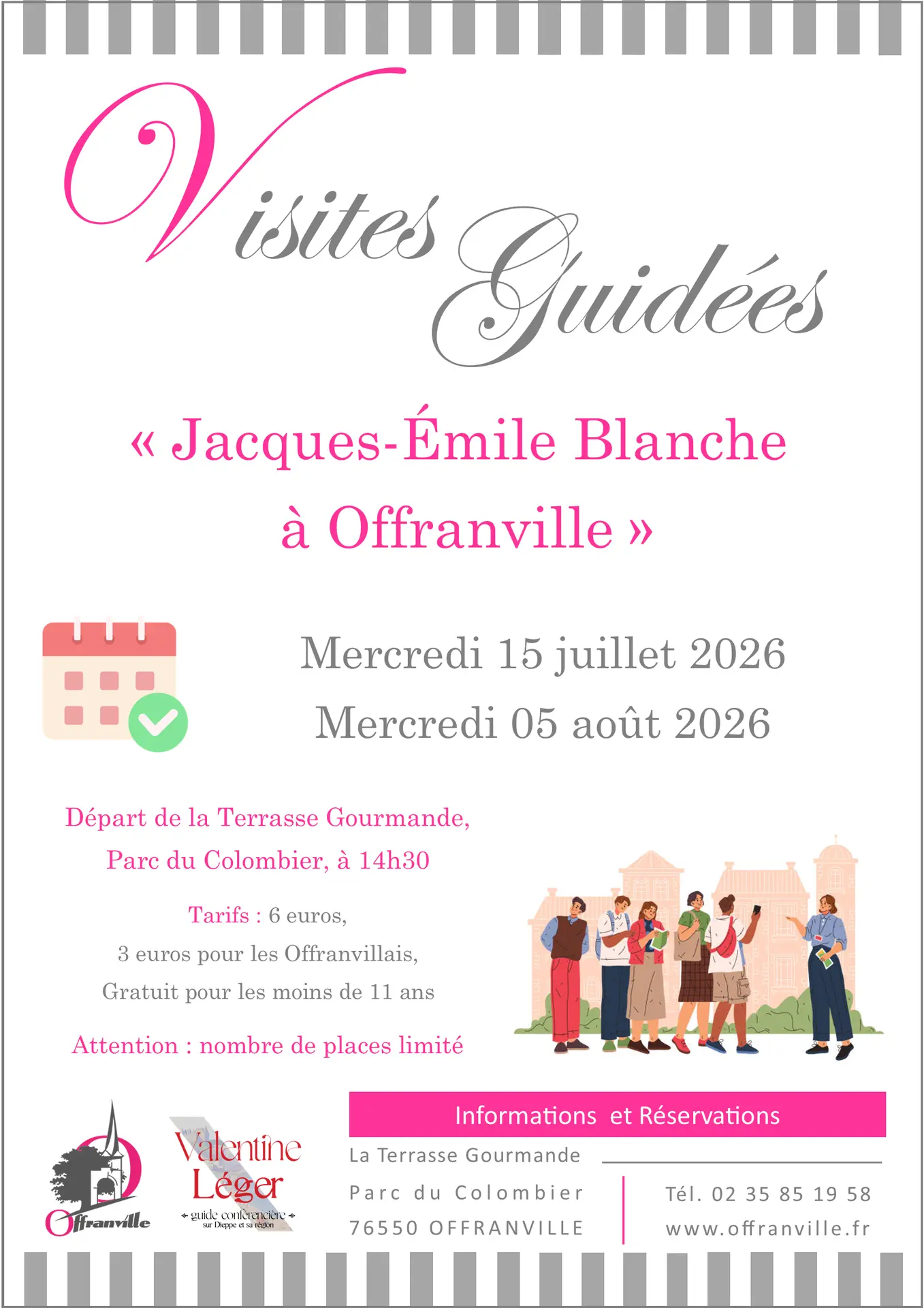 Affiche 2026 des Visites Guidées Jacques-Émile Blanche à Offranville