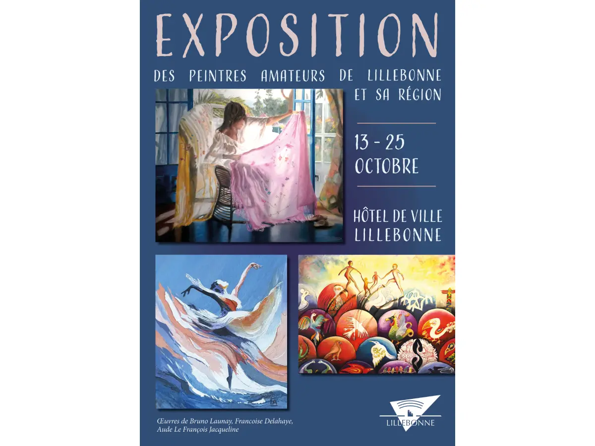 Affiche expo peintres octobre 2025 lillebonne