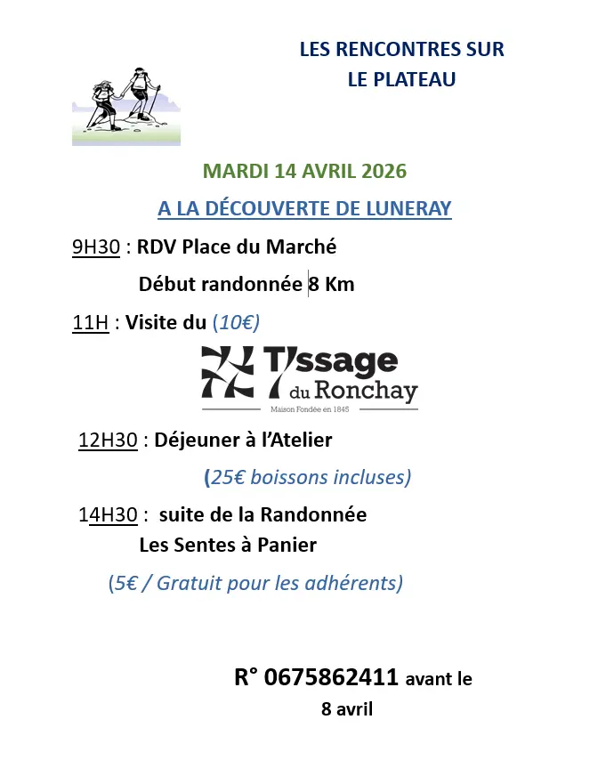 Affiche rando luneray 14 avril