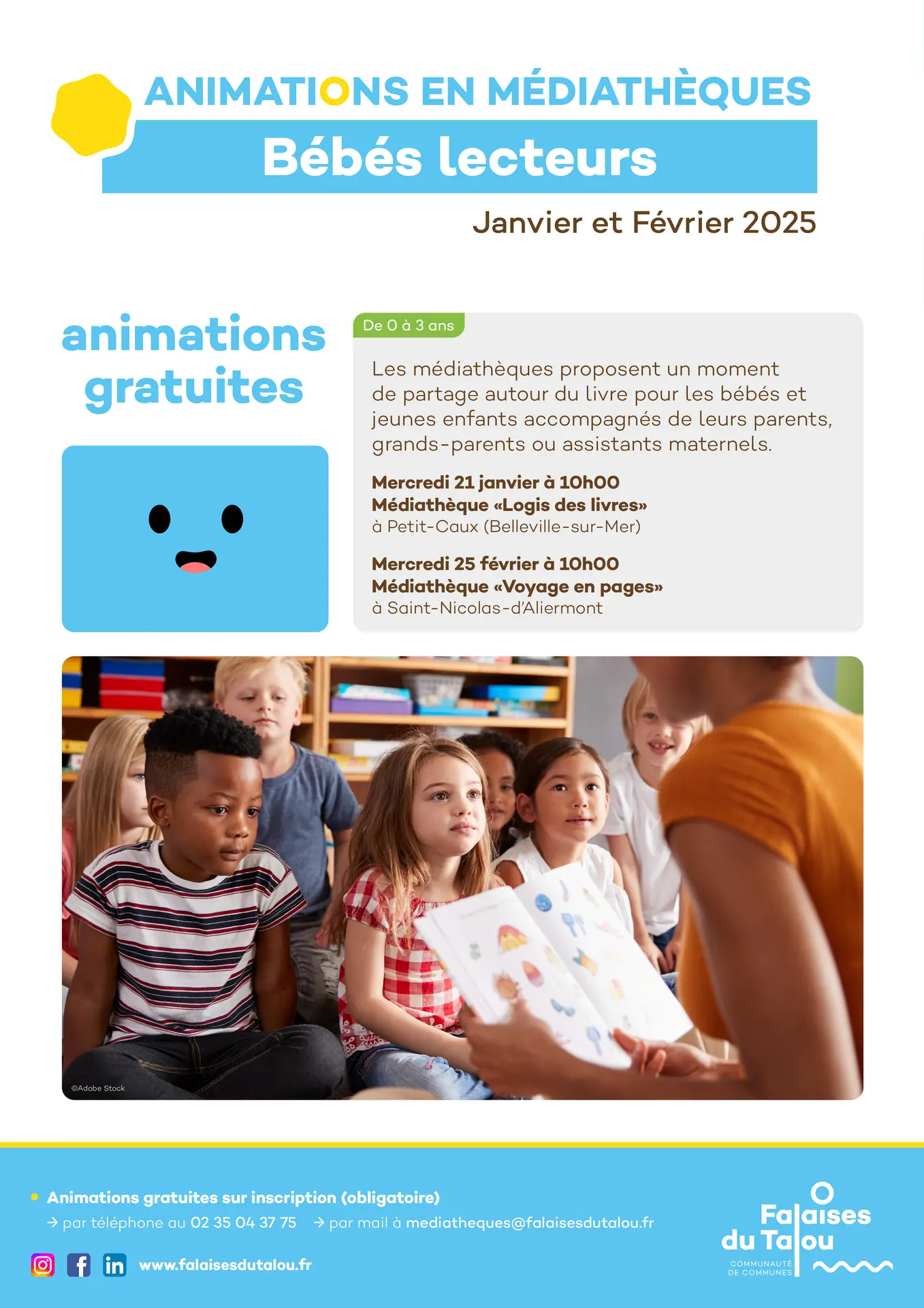 Affiches animations Bébé lecteurs - Janv Fev 2026