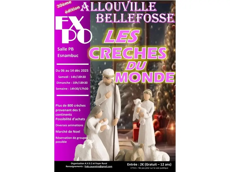 AllouvilleBellefosse_ExpositionLesCrechesDuMonde©FoyerRuralAllouvilleBellefosse-2025