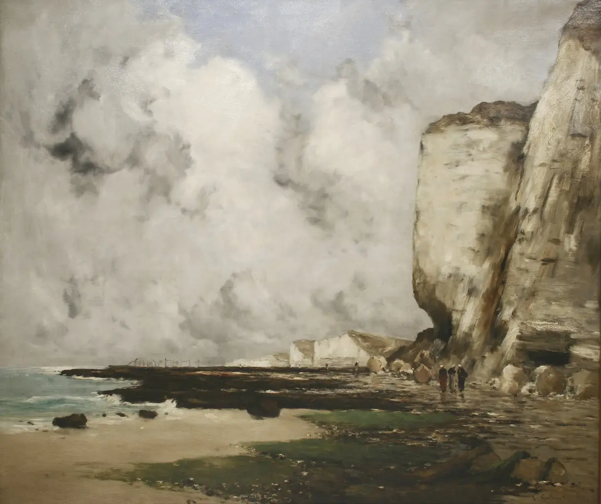 Antoine Guillemet, Falaises de Puys à marée basse, 1877, huile sur toile