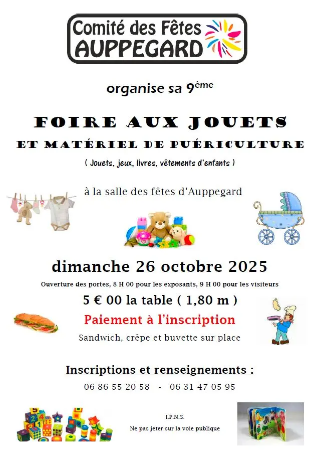 Foire aux jouets et matériel de puériculture