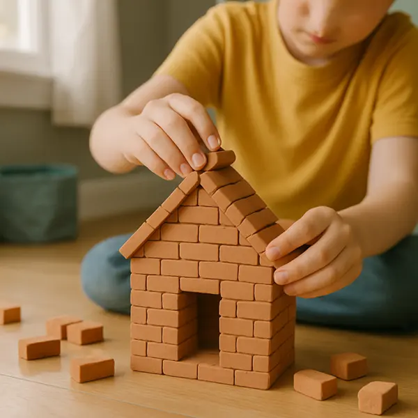 Construction d'un bâtiment par un enfant