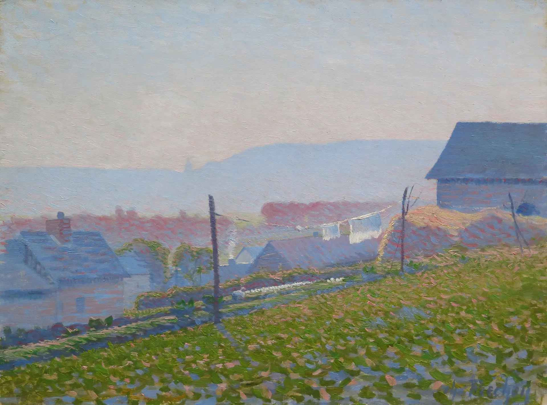 Charles Frechon, Calme, soir, 1891, huile sur toile, sbd