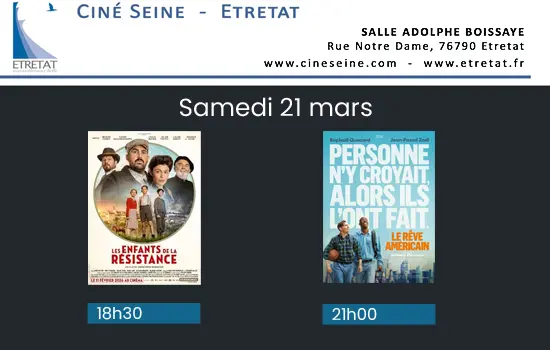 Ciné Seine - Etretat - 21 mars 2026