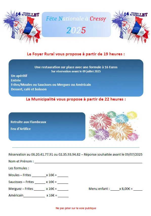 Cressy fête nationale